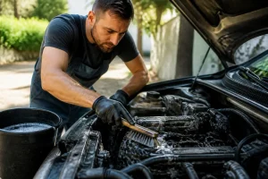 Comment nettoyer un moteur de voiture plein d’huile facilement ?